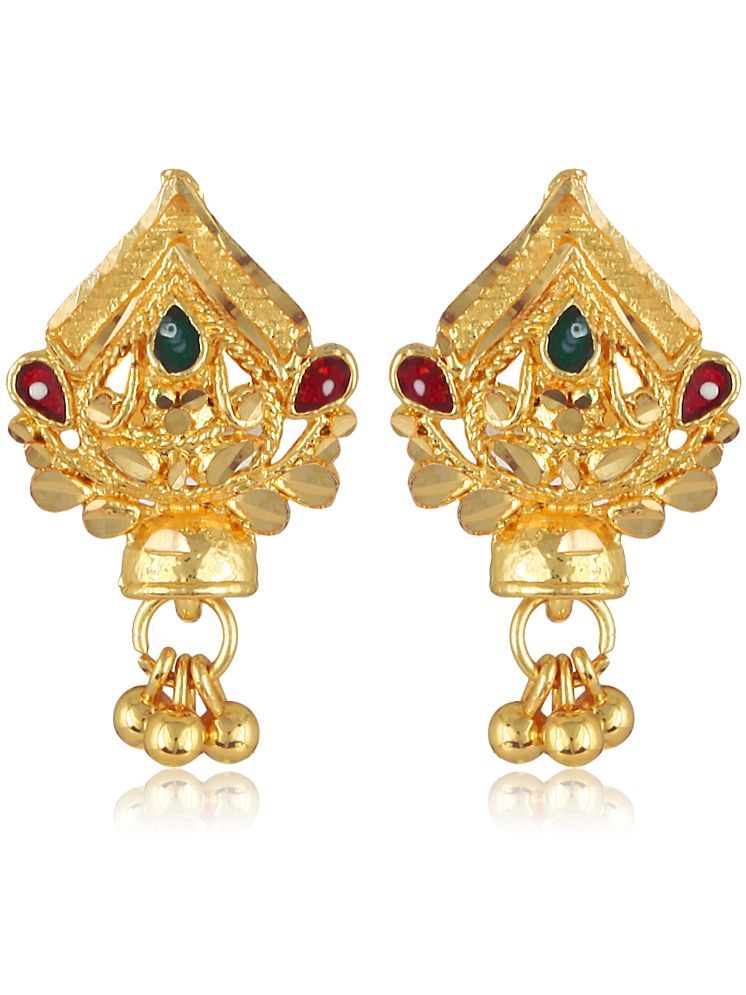     			Vighnaharta Golden Drop Earrings ( Pack of 1 )