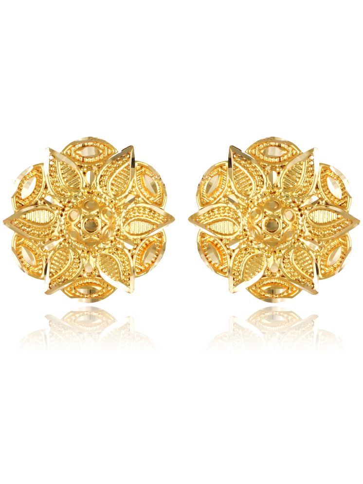     			Vighnaharta Golden Stud Earrings ( Pack of 1 )