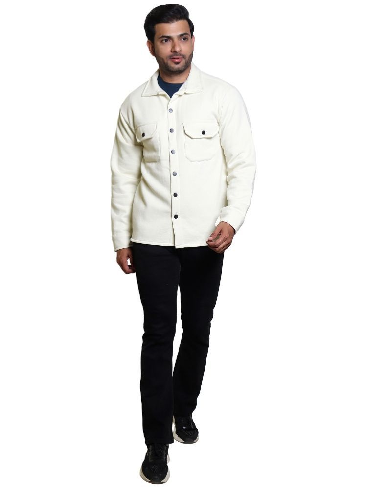     			Whyme Fashion Fleece Men's Casual Jacket - Off White ( Pack of 1 )