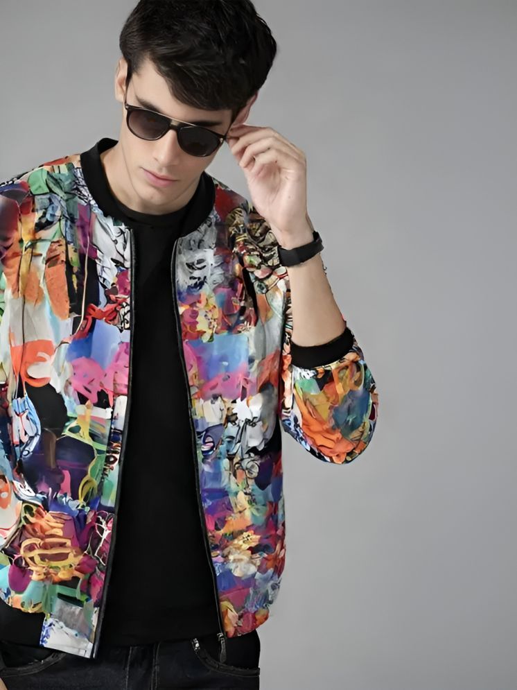     			plusperfaction Polyester Men's Quilted & Bomber Jacket - Multicolor ( Pack of 1 )