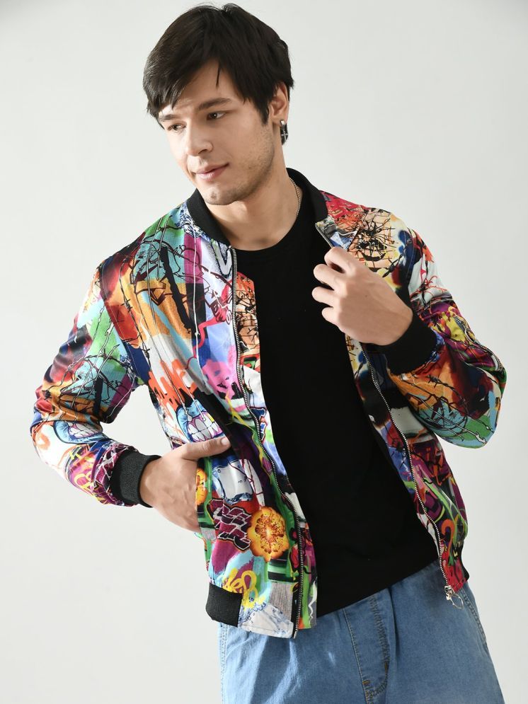     			plusperfaction Polyester Men's Quilted & Bomber Jacket - Multicolor ( Pack of 1 )