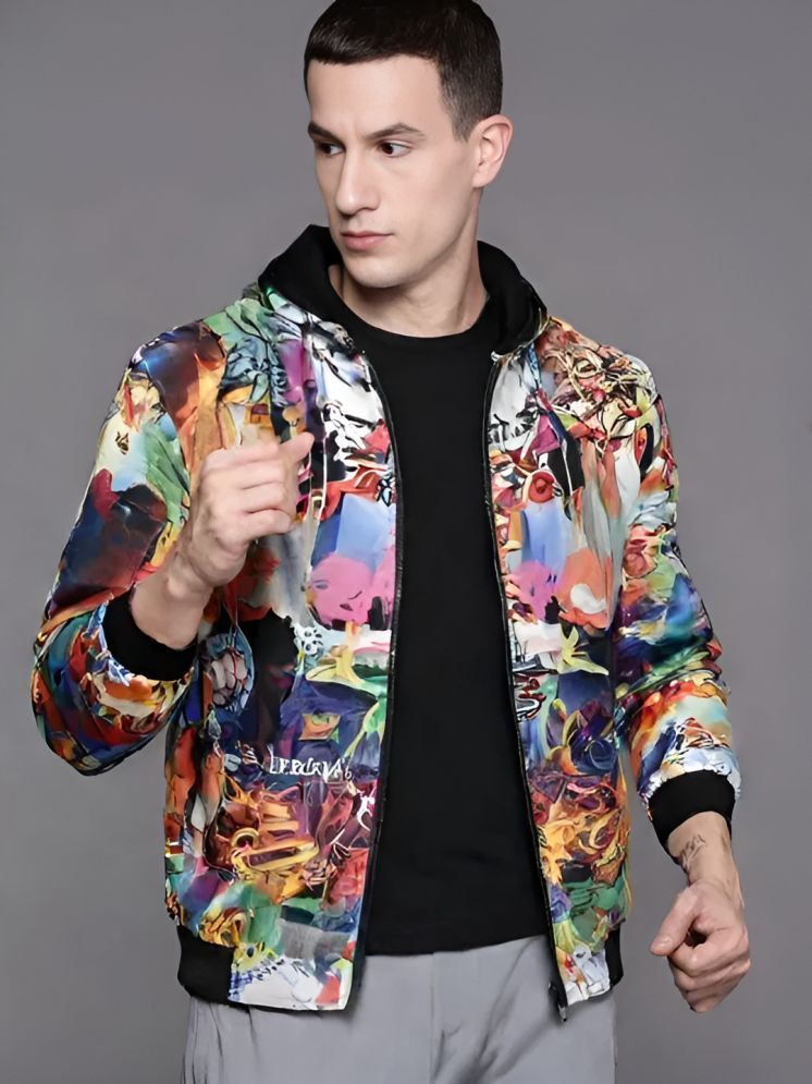     			plusperfaction Polyester Men's Quilted & Bomber Jacket - Multicolor ( Pack of 1 )