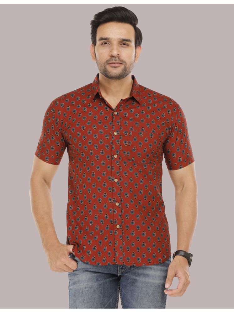     			ravishree Cotton Blend Regular Fit Printed Half Sleeves Men's Casual Shirt - Multicolor ( Pack of 1 )