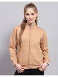 Monte Carlo Cotton Blend Women's Zippered Sweatshirt ( Peach )