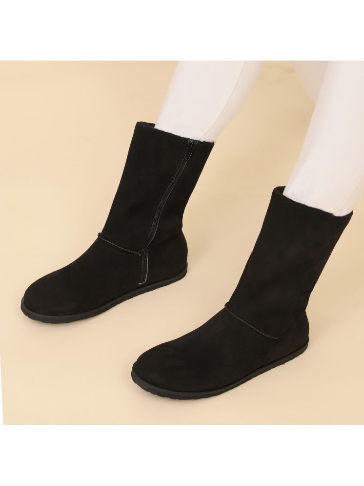     			Yoho Black Women's Ankle Length Boots